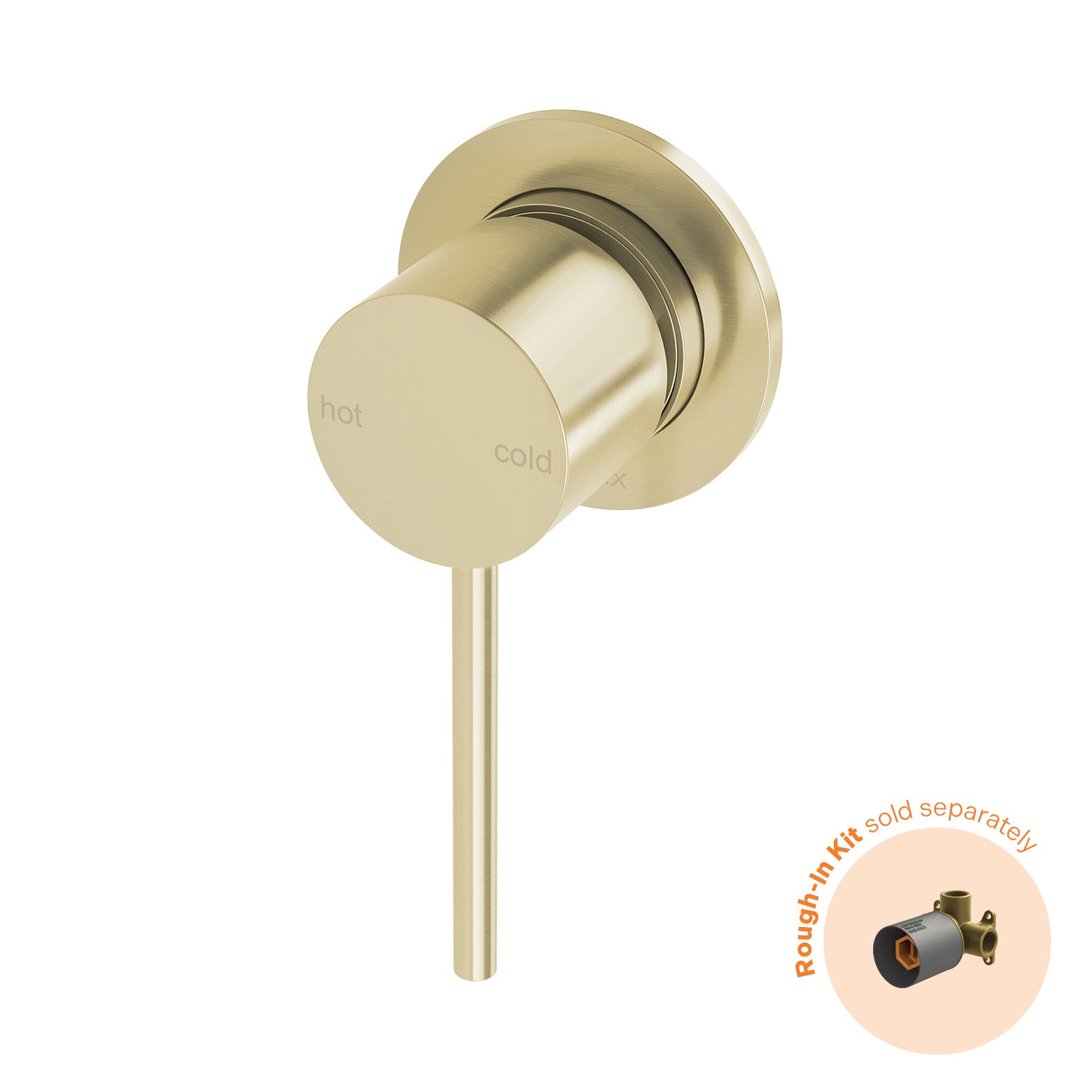 Phoenix Vivid Slimline SwitchMix Shower/Wall Mixer 60mm Brushed Gold Trim Kit Only - Lead Free