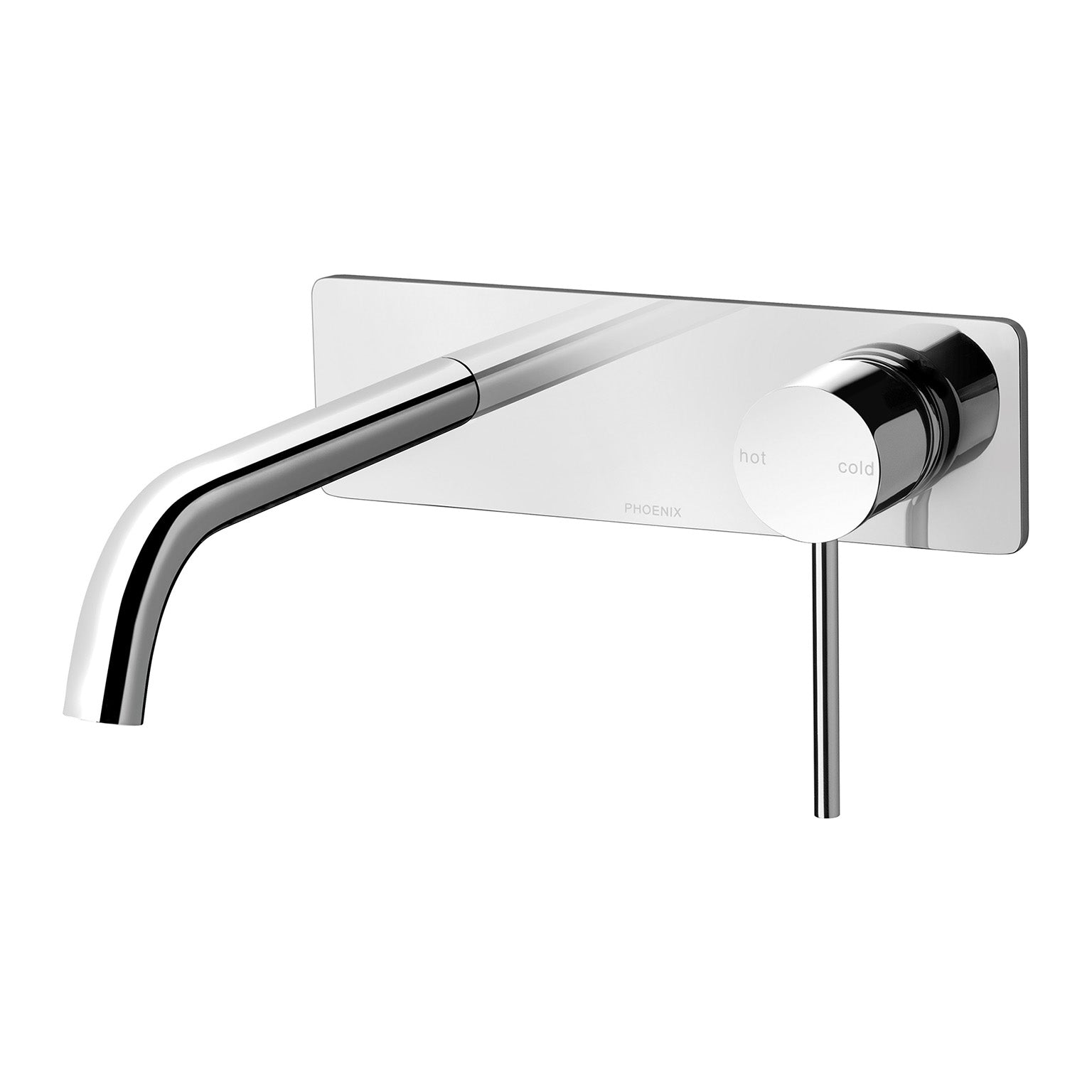 Phoenix Vivid Slimline SwitchMix Wall Basin/Bath Mixer Set 180mm Complete Kit Chrome - Lead Free