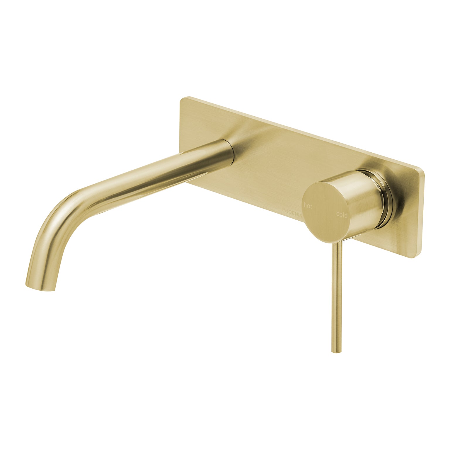 Phoenix Vivid Slimline SwitchMix Wall Basin/Bath Mixer Set 180mm Complete Kit Brushed Gold - Lead Free