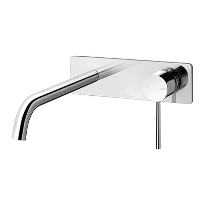 Phoenix Vivid Slimline SwitchMix Wall Basin/Bath Mixer Set 230mm Complete Kit Chrome - Lead Free