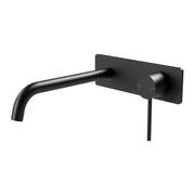Phoenix Vivid Slimline SwitchMix Wall Basin/Bath Mixer Set 230mm Complete Kit Black - Lead Free