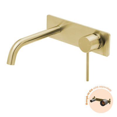 Phoenix Vivid Slimline SwitchMix Wall Basin/Bath Mixer Set 230mm Trim Kit Only Brushed Gold- Lead Free