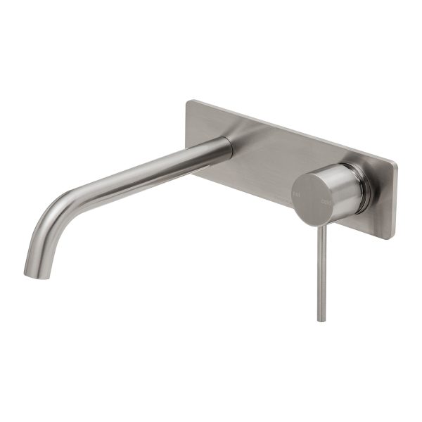 Phoenix Vivid Slimline SwitchMix Wall Basin/Bath Mixer Set 230mm Complete Kit Brushed Nickel