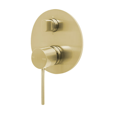 Phoenix Vivid Slimline Switch/Mix Shower/Bath Diverter Mixer Complete Kit Brushed Gold
