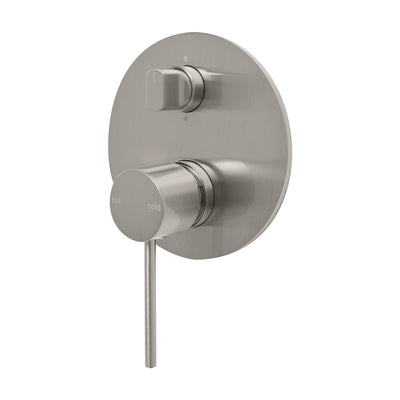 Phoenix Vivid Slimline Switch/Mix Shower/Bath Diverter Mixer Complete Kit Brushed Nickel