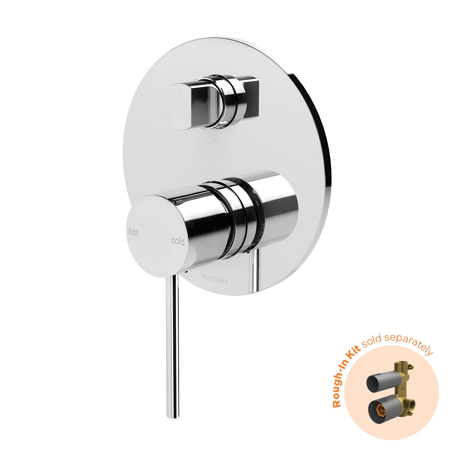 Phoenix Vivid Slimline SwitchMix Shower/Bath Diverter Mixer Trim Kit Only Chrome - Lead Free