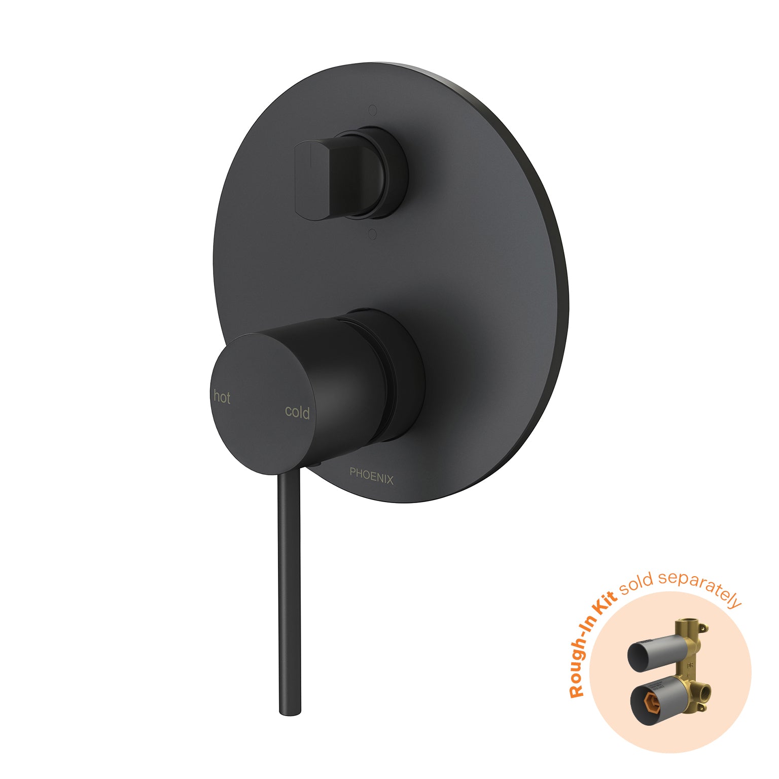 Phoenix Vivid Slimline SwitchMix Shower/Bath Diverter Mixer Trim Kit Only Black