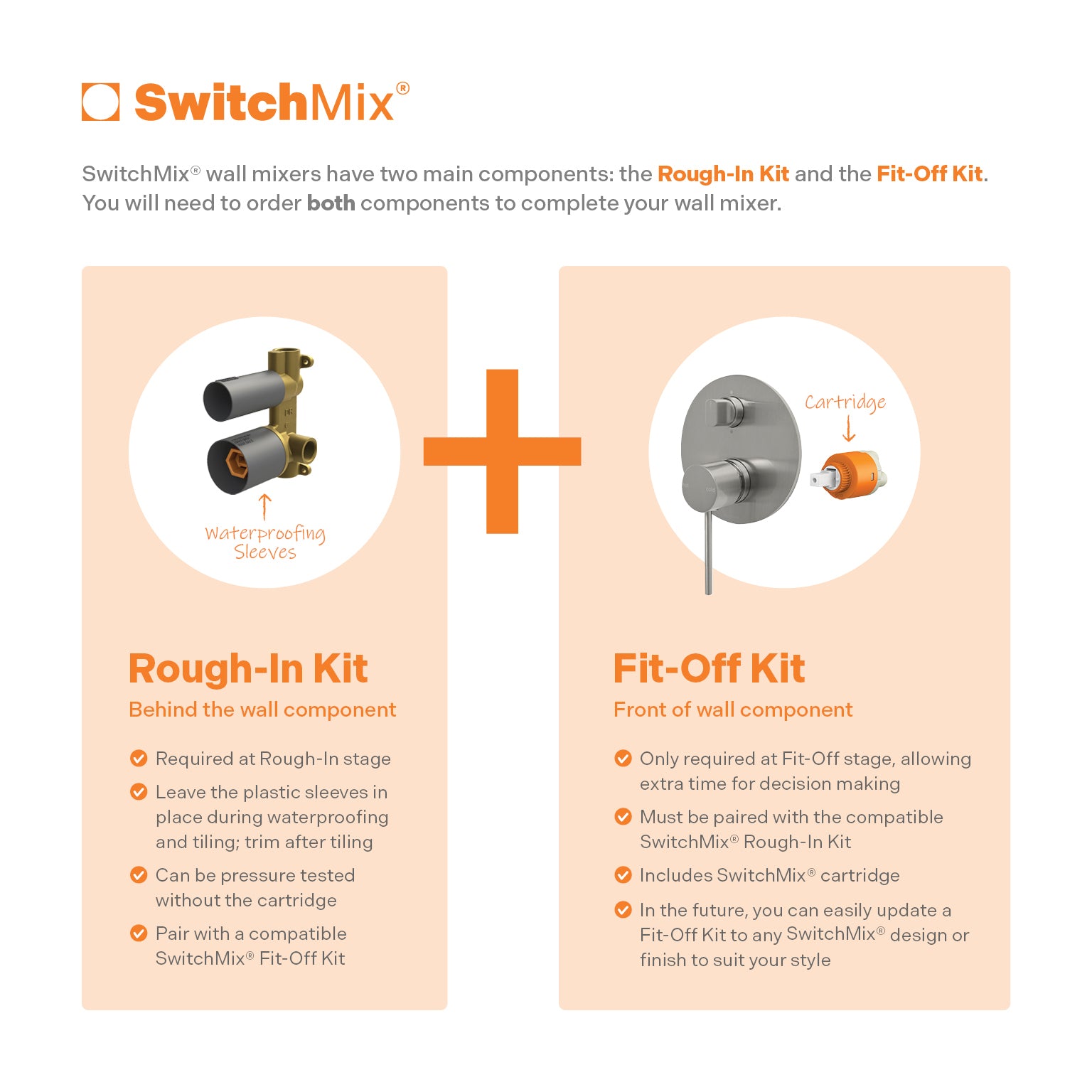 Phoenix Vivid Slimline SwitchMix Shower/Bath Diverter Mixer Trim Kit Only Chrome - Lead Free