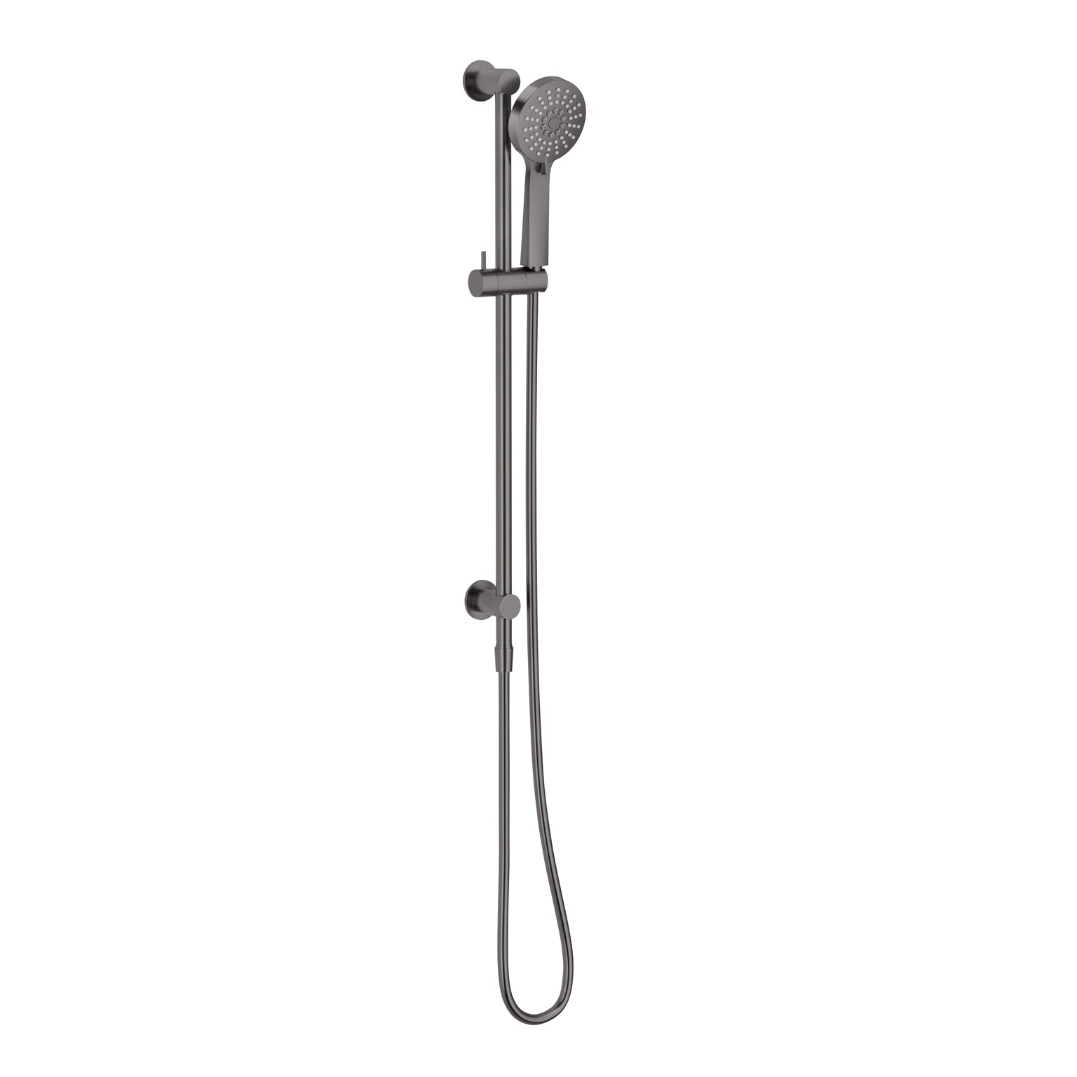 Phoenix Vivid Slimline Water Through Rail Hand Shower Brushed Carbon