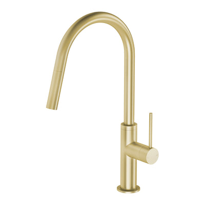 Phoenix Vivid Slimline Pull Out Sink Mixer Brushed Gold - Lead Free