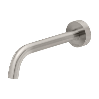 Phoenix Vivid Slimline Wall Basin Outlet 180mm Cruved Brushed Nickel - Lead Free
