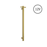 Thermogroup Thermorail Round Vertical Single Heated Towel Rail Brushed Gold