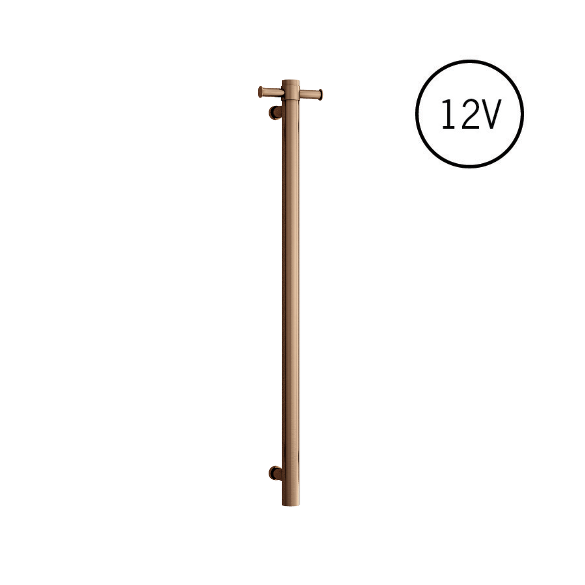 Thermogroup Thermorail Round Vertical Heated Rail Brushed Bronze