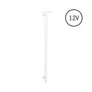 Thermogroup Thermorail Straight Round Vertical Single Heated Towel Rail Satin White