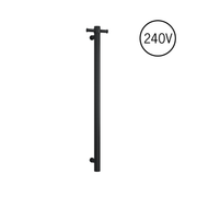 Thermogroup Thermorail 240V Round Vertical Single Heated Rail Matt Black