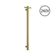 Thermogroup Thermorail 240V Vertical Single Heated Rail Brushed Gold