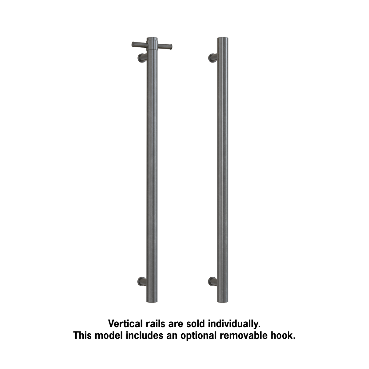 Thermogroup Thermorail 240V Vertical Single Heated Rail Brushed Gun Metal