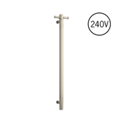 Thermogroup Thermorail 240V Vertical Single Heated Rail Brushed Nickel