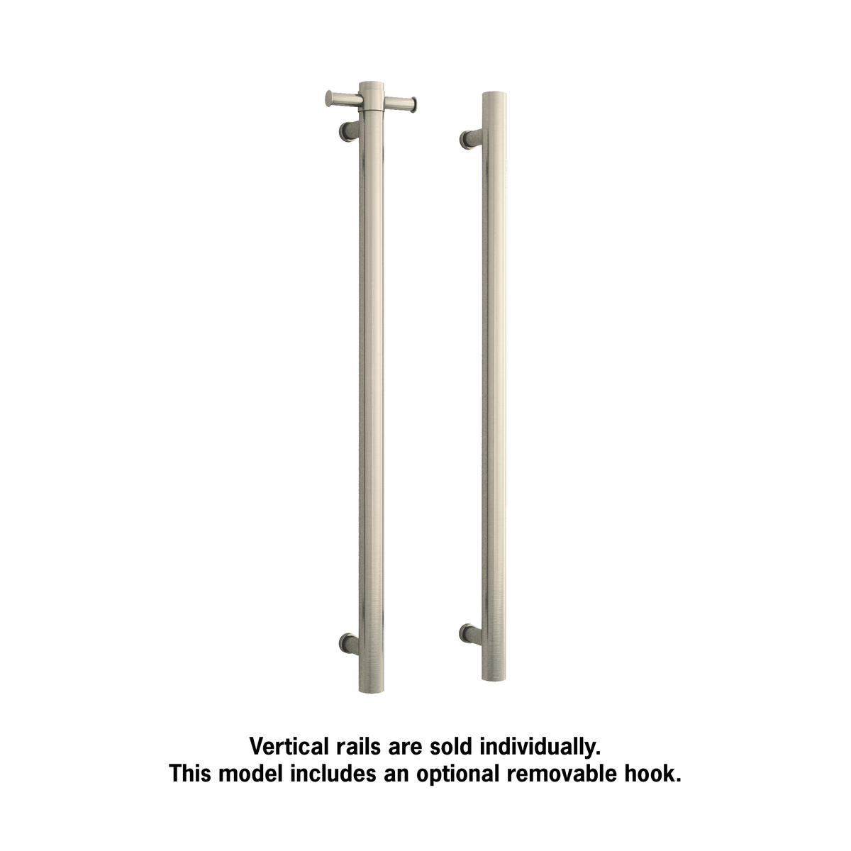Thermogroup Thermorail 240V Vertical Single Heated Rail Brushed Nickel