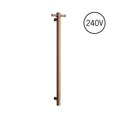 Thermogroup Thermorail 240V Vertical Single Heated Rail Brushed Bronze