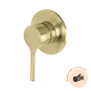 Phoenix Vivid Slimline Oval SwitchMix Shower Wall Mixer Fit-Off Kit Brushed Gold