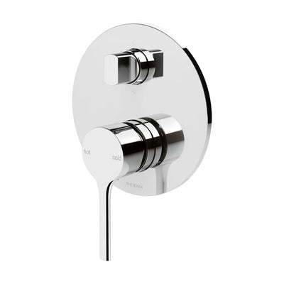 Phoenix Vivid Slimline Oval SwitchMix Shower / Bath Diverter Mixer (Complete Kit) - Chrome