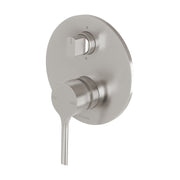 Vivid Slimline Oval SwitchMix Shower / Bath Diverter Mixer (Complete Kit) - Brushed Nickel