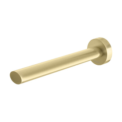 Phoenix Vivid Slimline Oval Wall Bath Outlet 180mm Brushed Gold – Lead Free