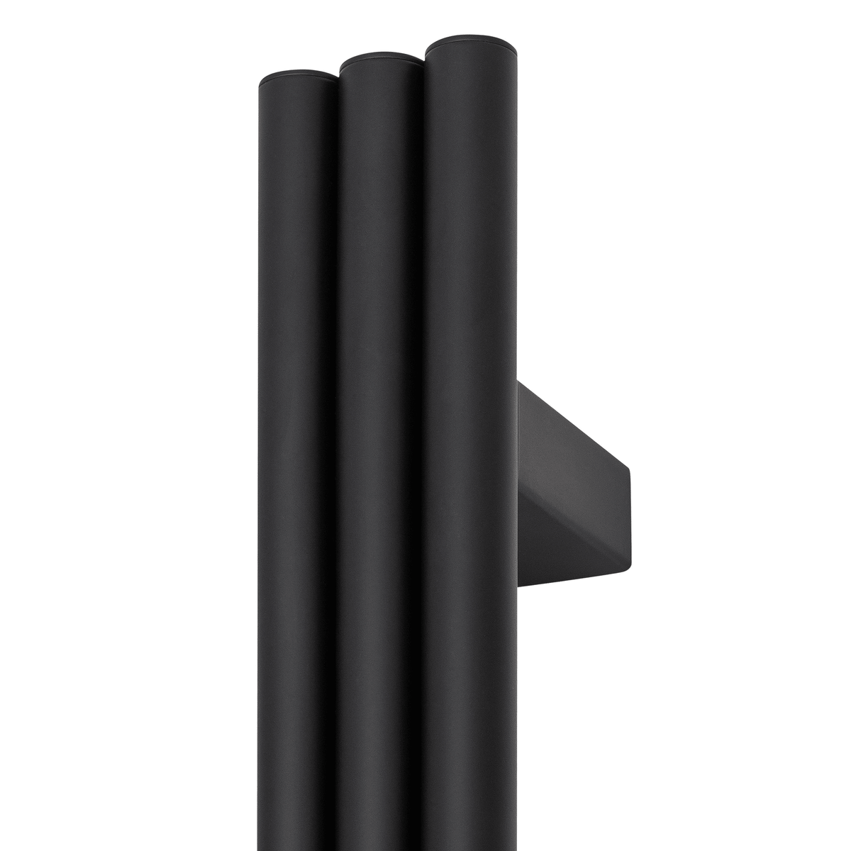Thermogroup Thermorail Triple Tube Vertical Single Heated Towel Rail Matt Black
