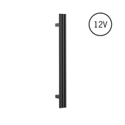 Thermogroup Thermorail Triple Tube Vertical Single Heated Towel Rail Matt Black