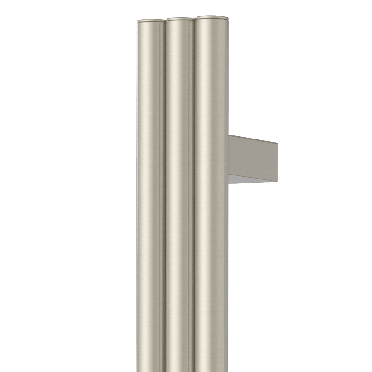Thermogroup Thermorail Triple Tube Vertical Single Heated Towel Rail Brushed Nickel