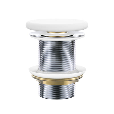 Fienza Pop Up 32mm Waste Flat Cap No Overflow Matte White