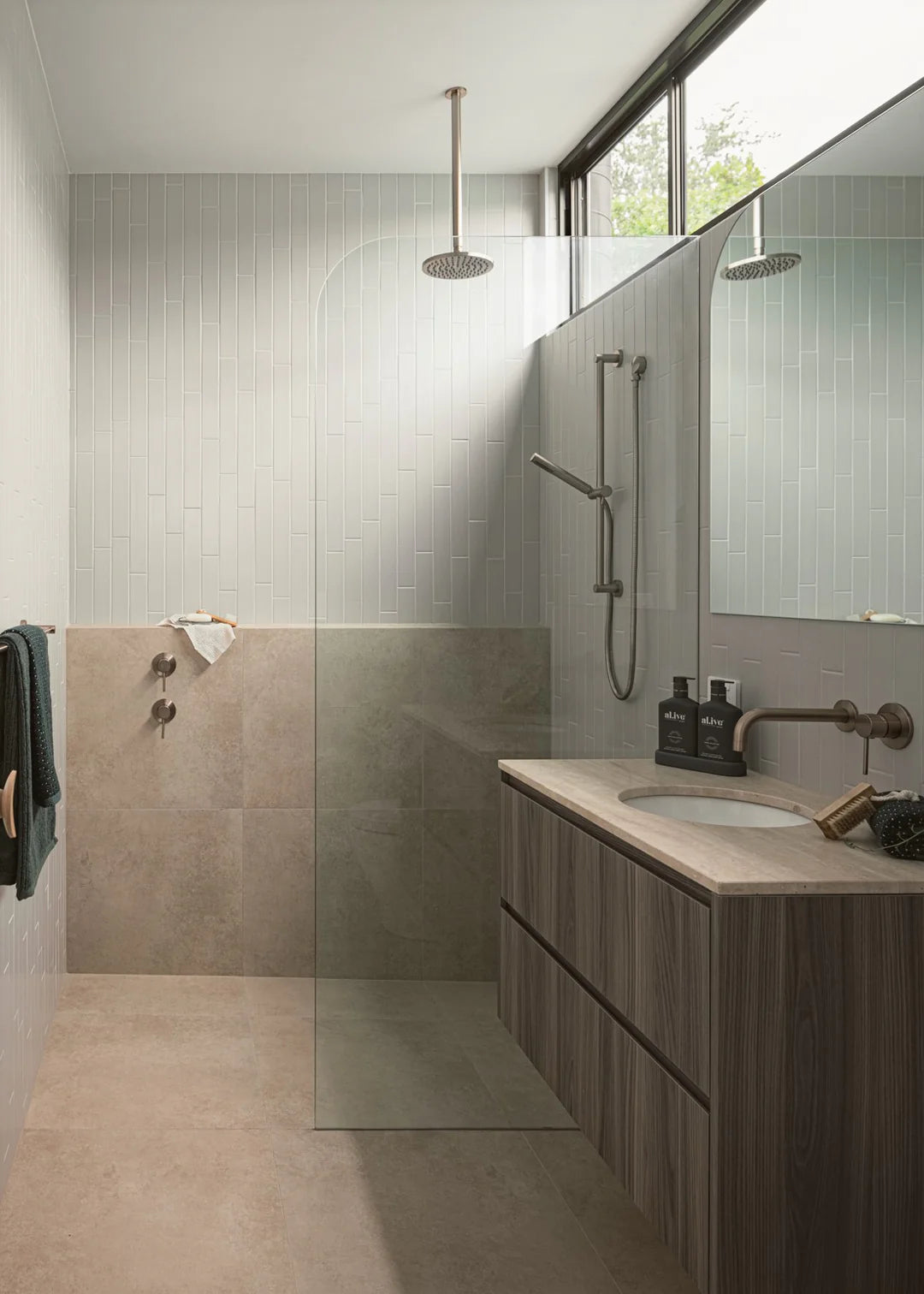 Meir Round Ceiling Shower Arm 300mm Champagne