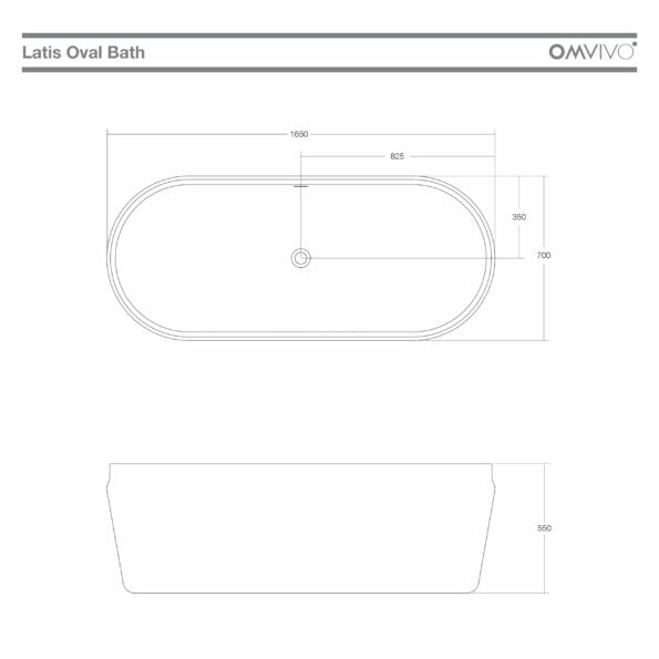 Omvivo Latis Oval Bath