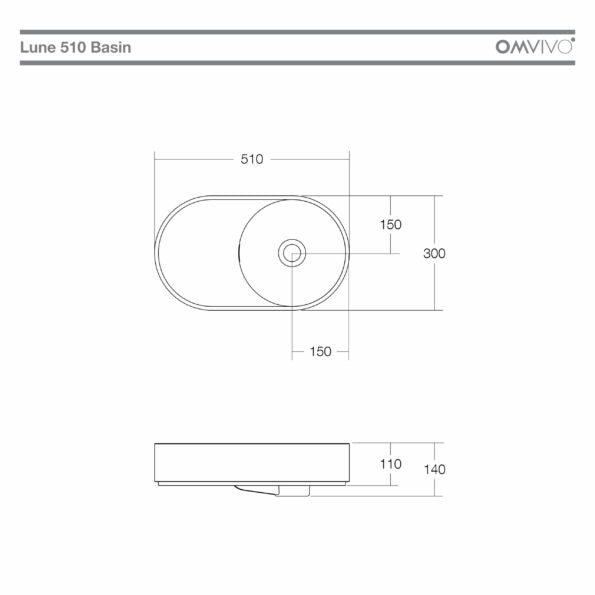 Omvivo Lune 510 Wall Basin