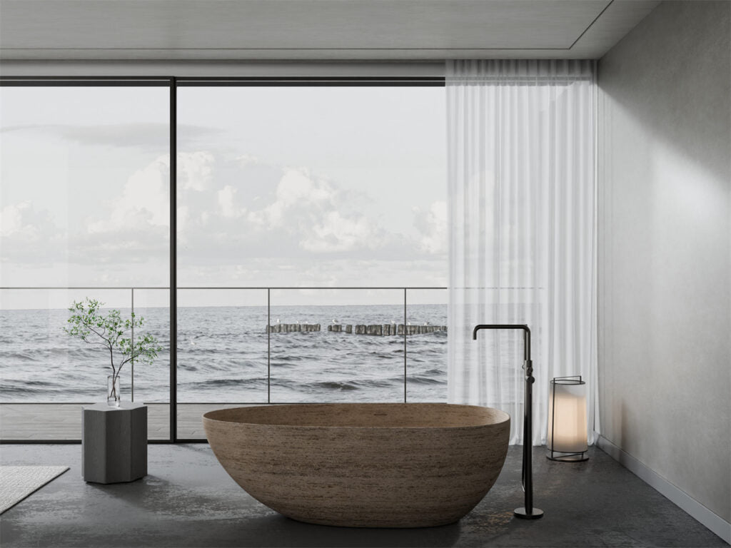 Nero Zen SS316L Freestanding Bath Mixer Graphite