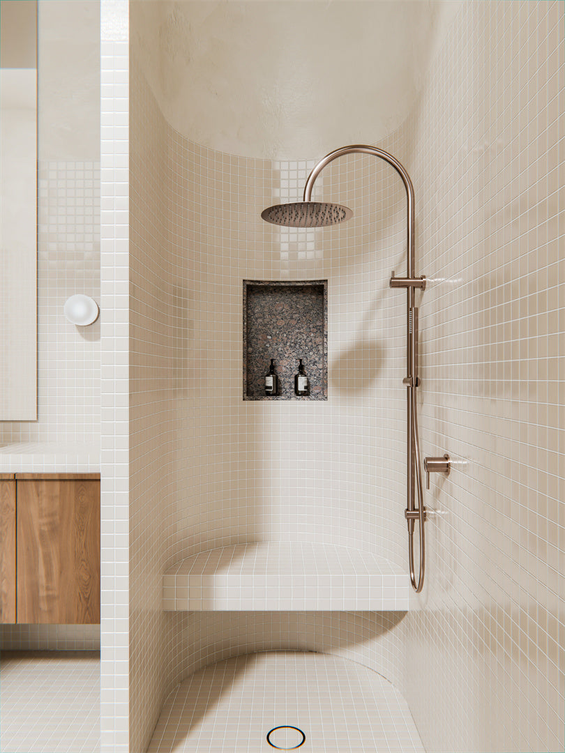 Nero Zen SS316L Twin Shower Brushed Bronze