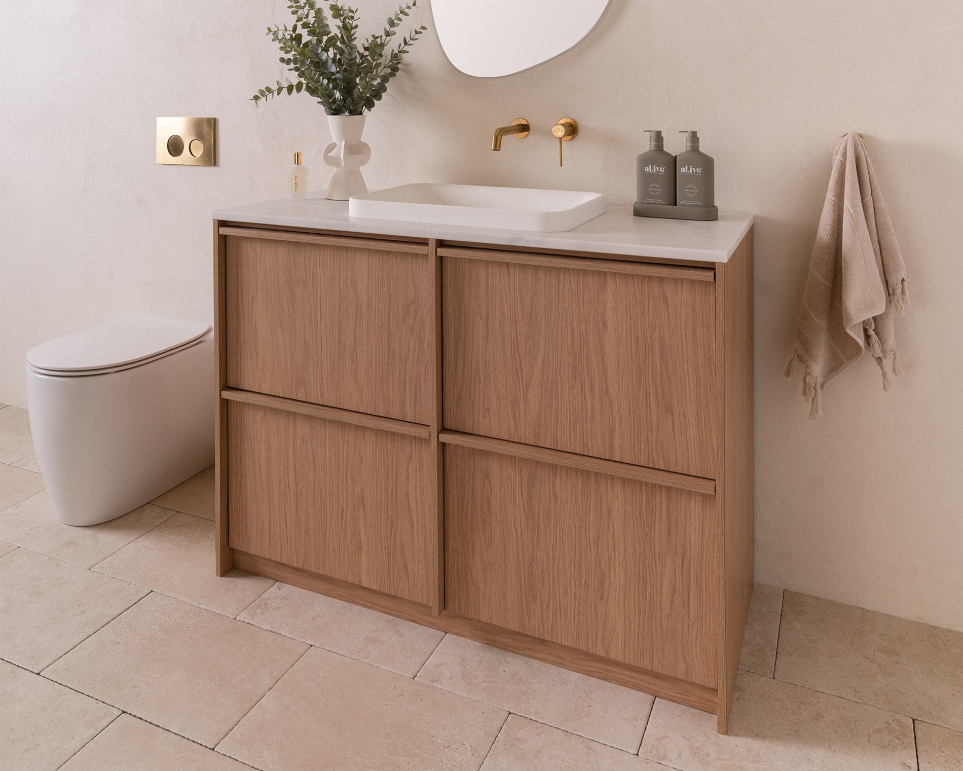 ADP Eli Floor Mount Vanity Cherry Pie Benchtop