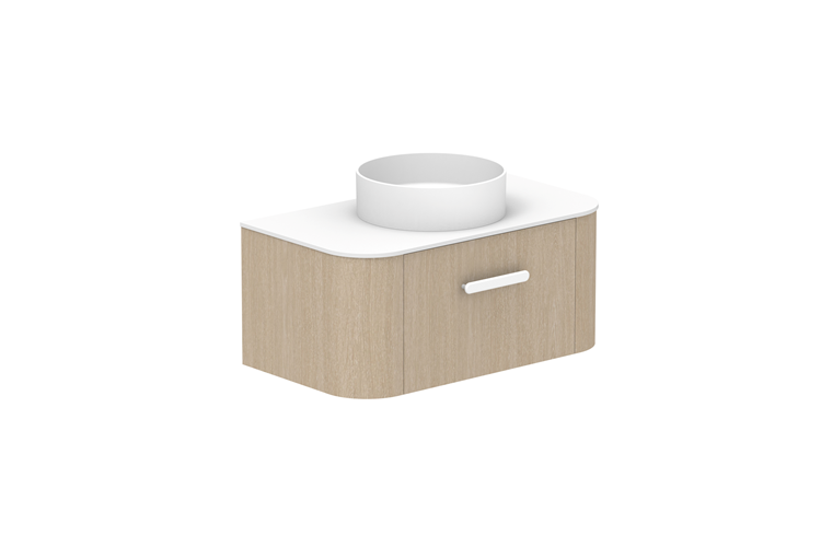 Adp Surry Curved Wall Hung Vanity Durasein Benchtop