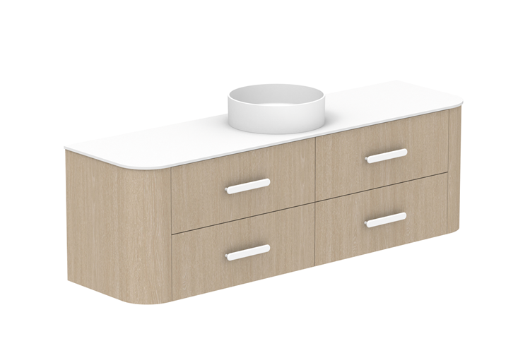 Adp Thea Curved Wall Hung Vanity Durasein Benchtop