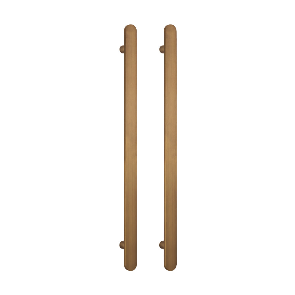 Non heated Vertical flat bar towel rail 50 x 930mm Antique Brass