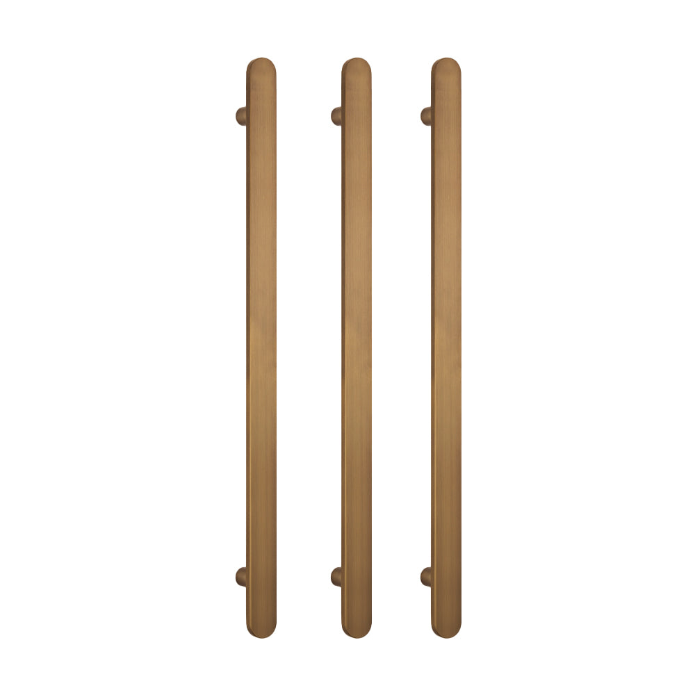 Non heated Vertical flat bar towel rail 50 x 930mm Antique Brass