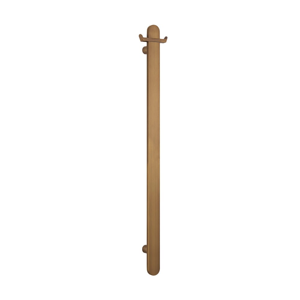 Non heated Vertical flat bar towel rail 50 x 930mm Antique Brass
