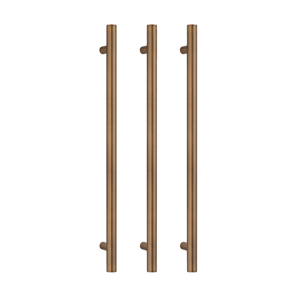 Heated Vertical towel rail 40 x 950mm Antique Brass