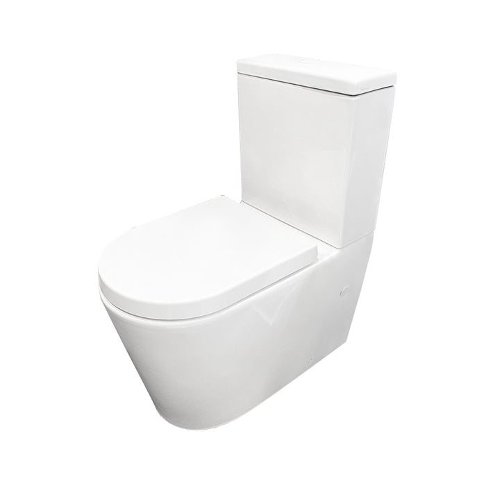 Axus Rimless Dual Inlet Toilet Suite Wrap Seat