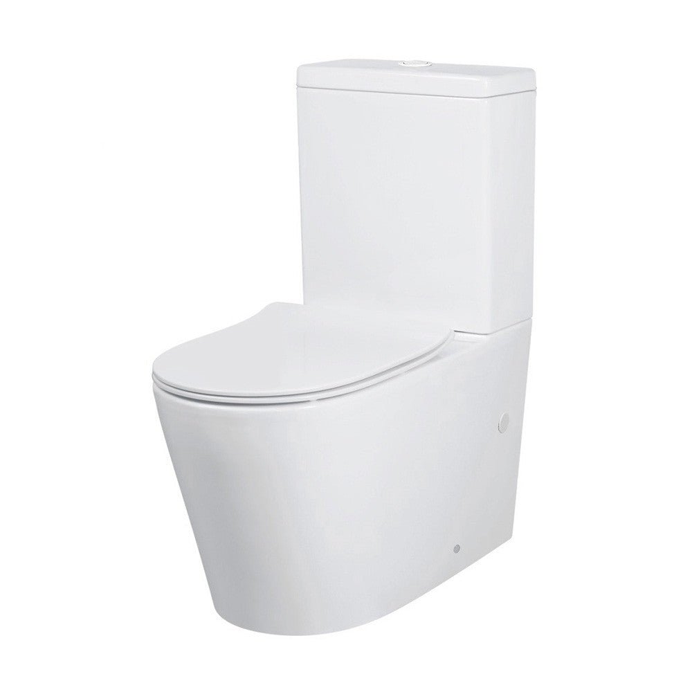 Axus Rimless Dual Inlet Toilet Suite Slim Line Seat Designer Bathware