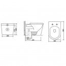 Axus Comfort Height Rimless Wall Faced Pan Wrap Seat