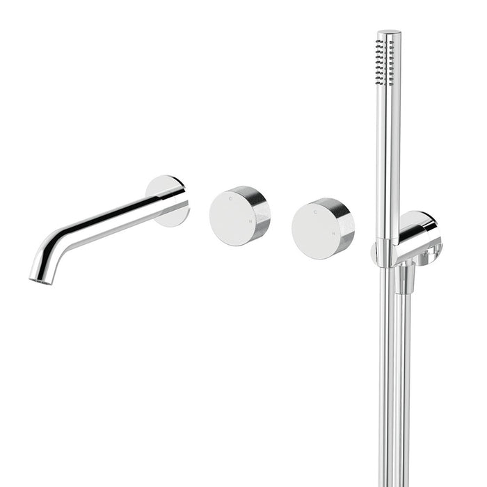 Vierra Twin mixer with handshower and 220mm spout