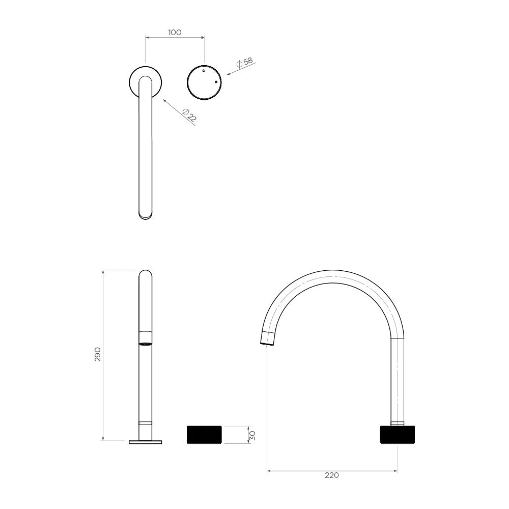 Vierra Kitchen Mixer with Swivel Spout
