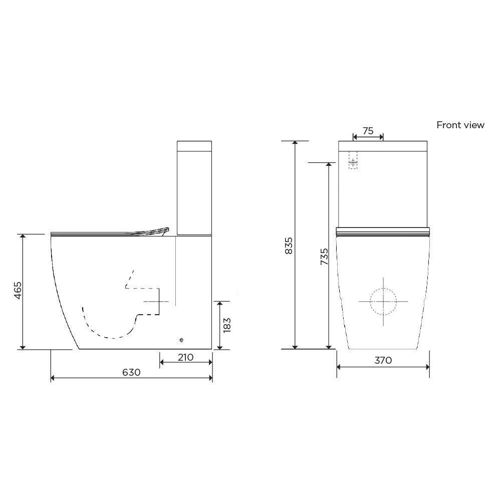 Synergii Back Inlet Toilet Suite with Slim Line Seat
